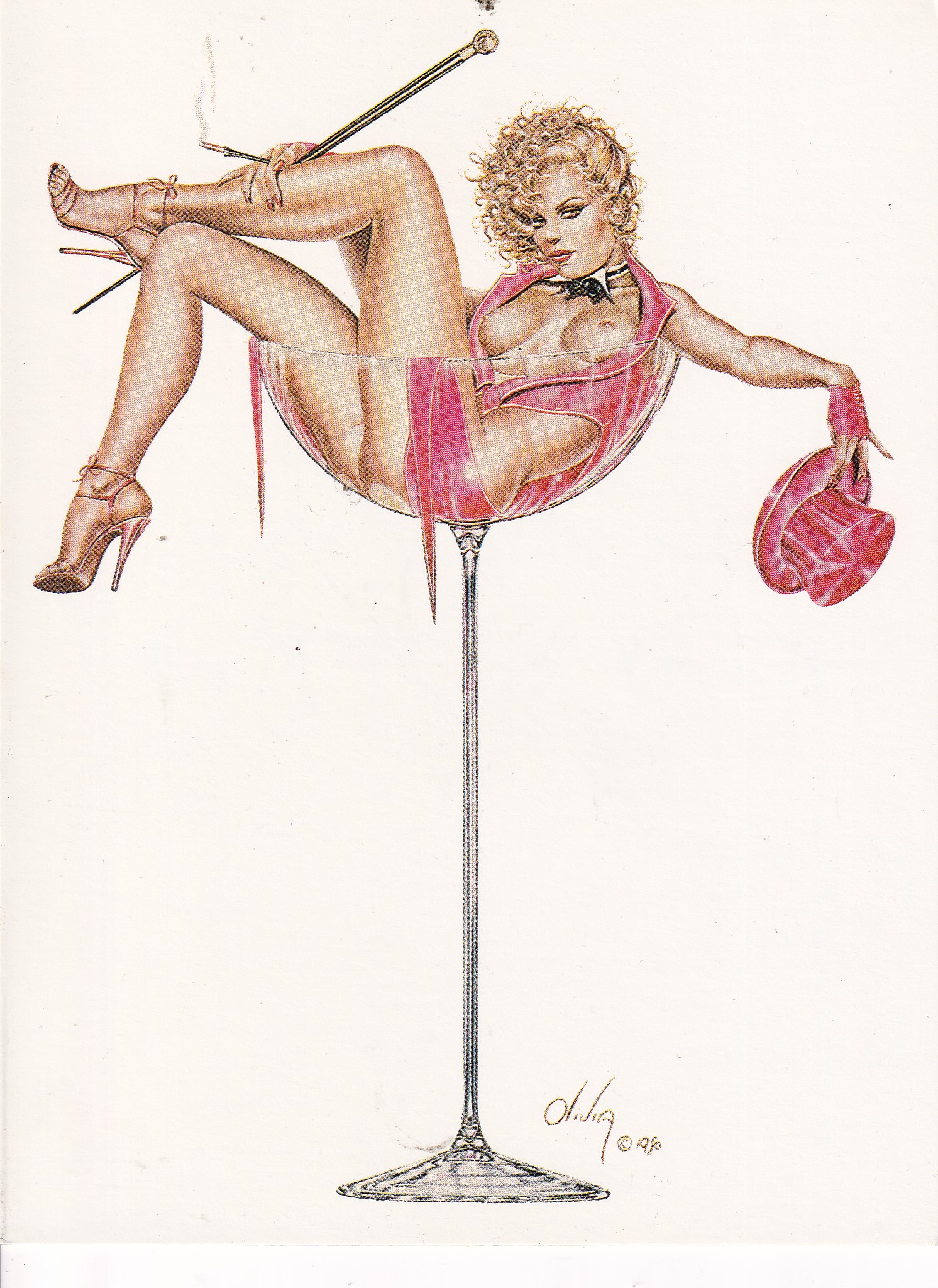 Olivia De Berardinis greetings card 1, “High Society”.