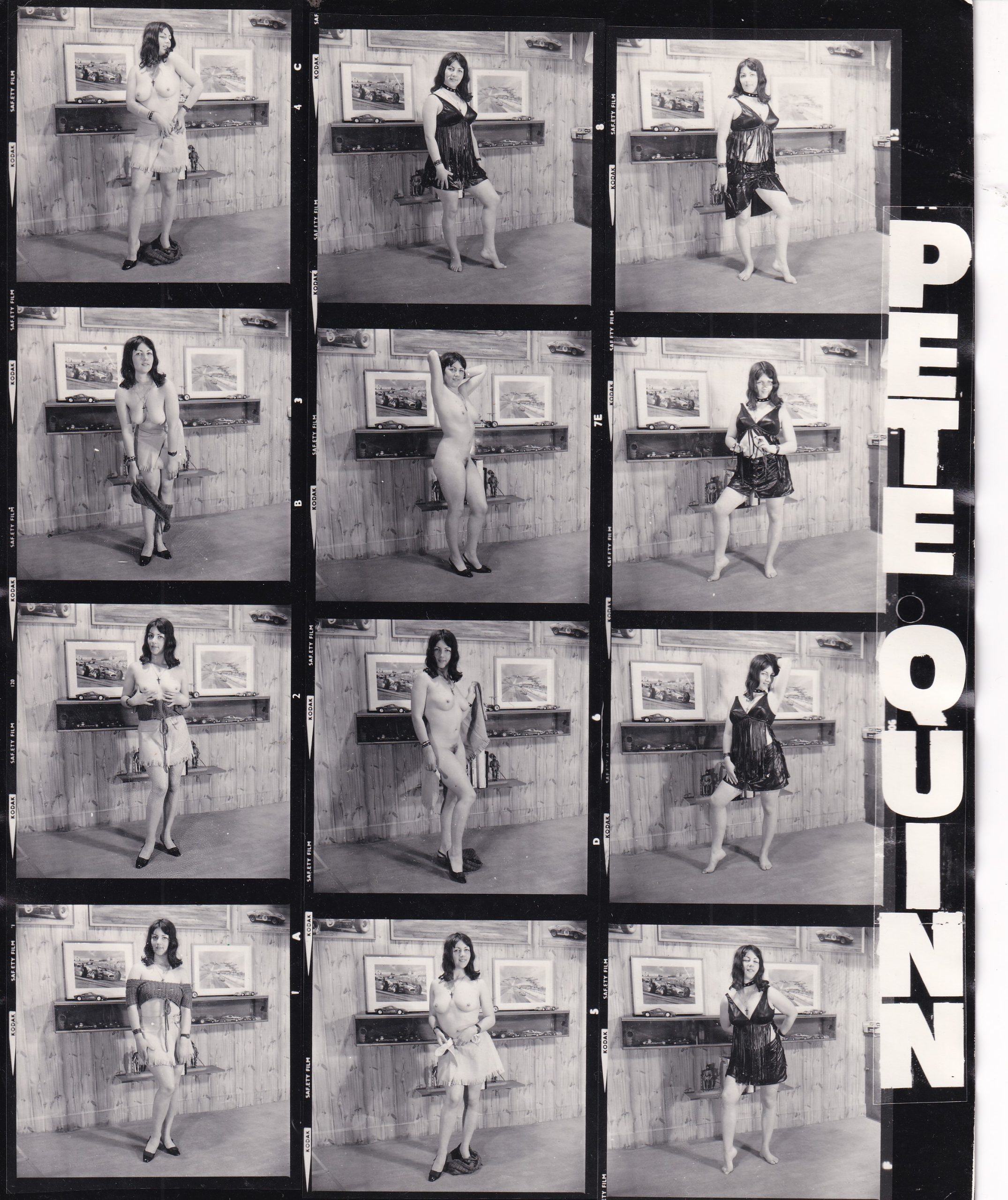 Sheet of 12 photos of unknown brunette by Pete Quinn 1