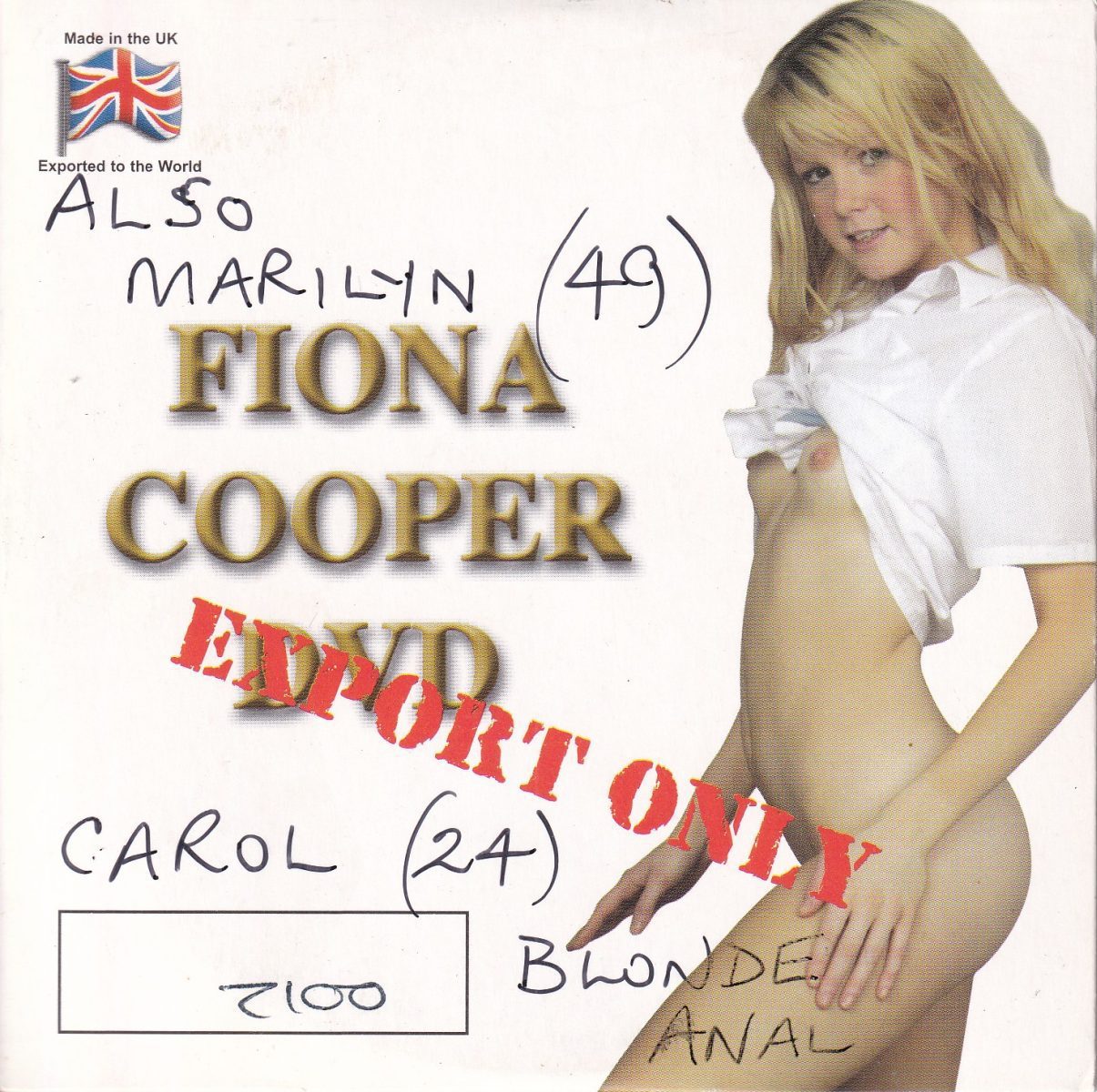 Fiona Cooper DVD no 2100; Carol, Marilyn.