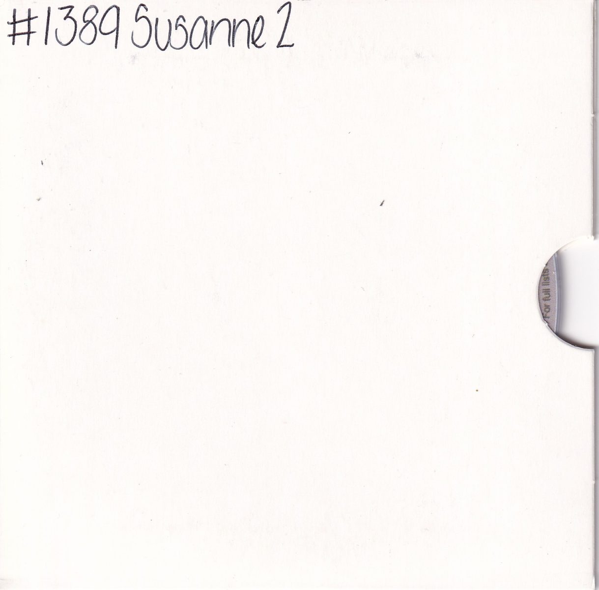 Fiona Cooper DVD no 1389; Susanne 2.