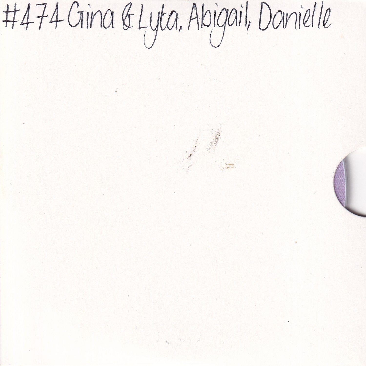Fiona Cooper DVD no 474; Gina & Lyta 1, Abigail, Danielle.