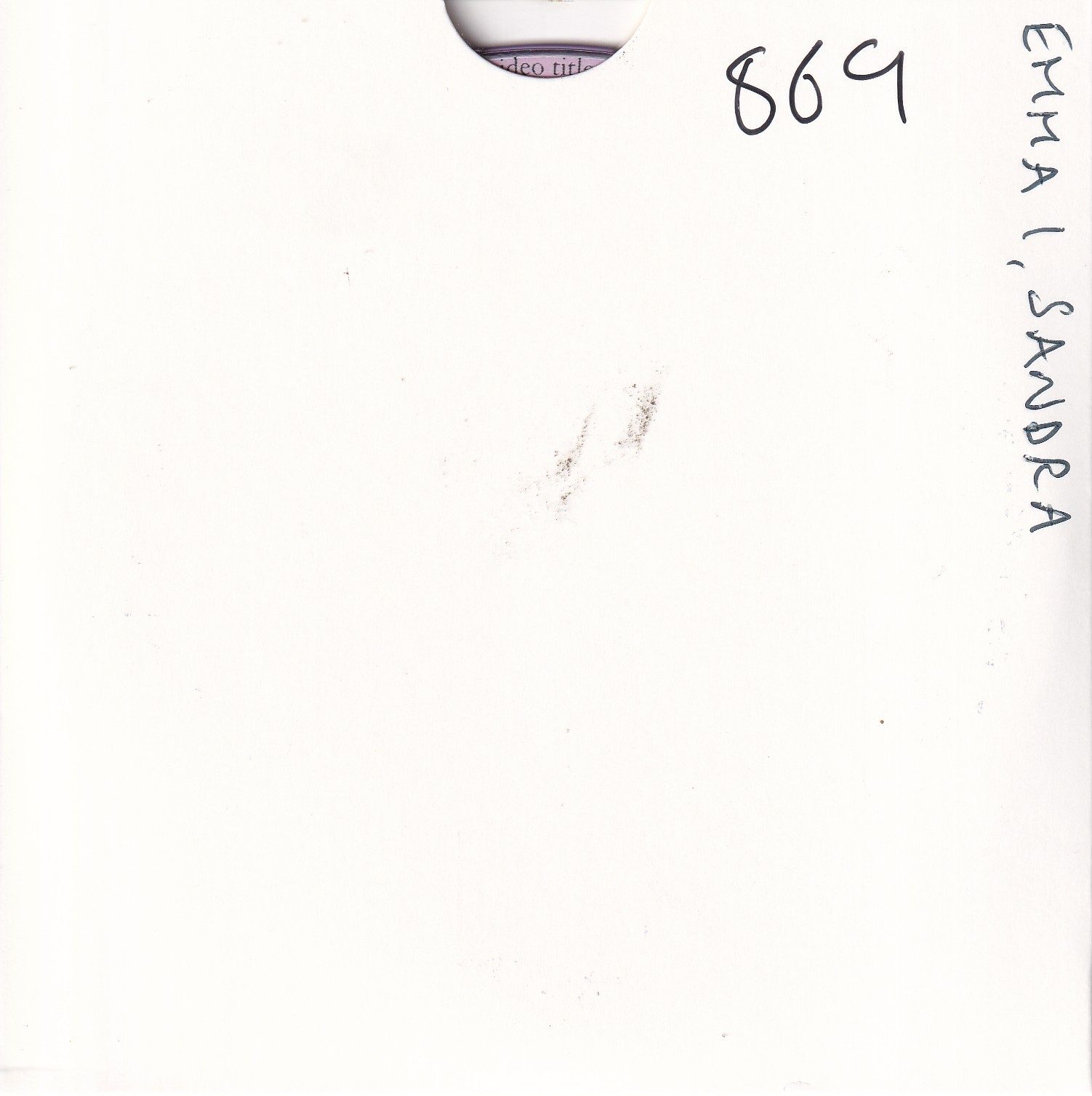 Fiona Cooper DVD no 869; Emma 1, Sandra.