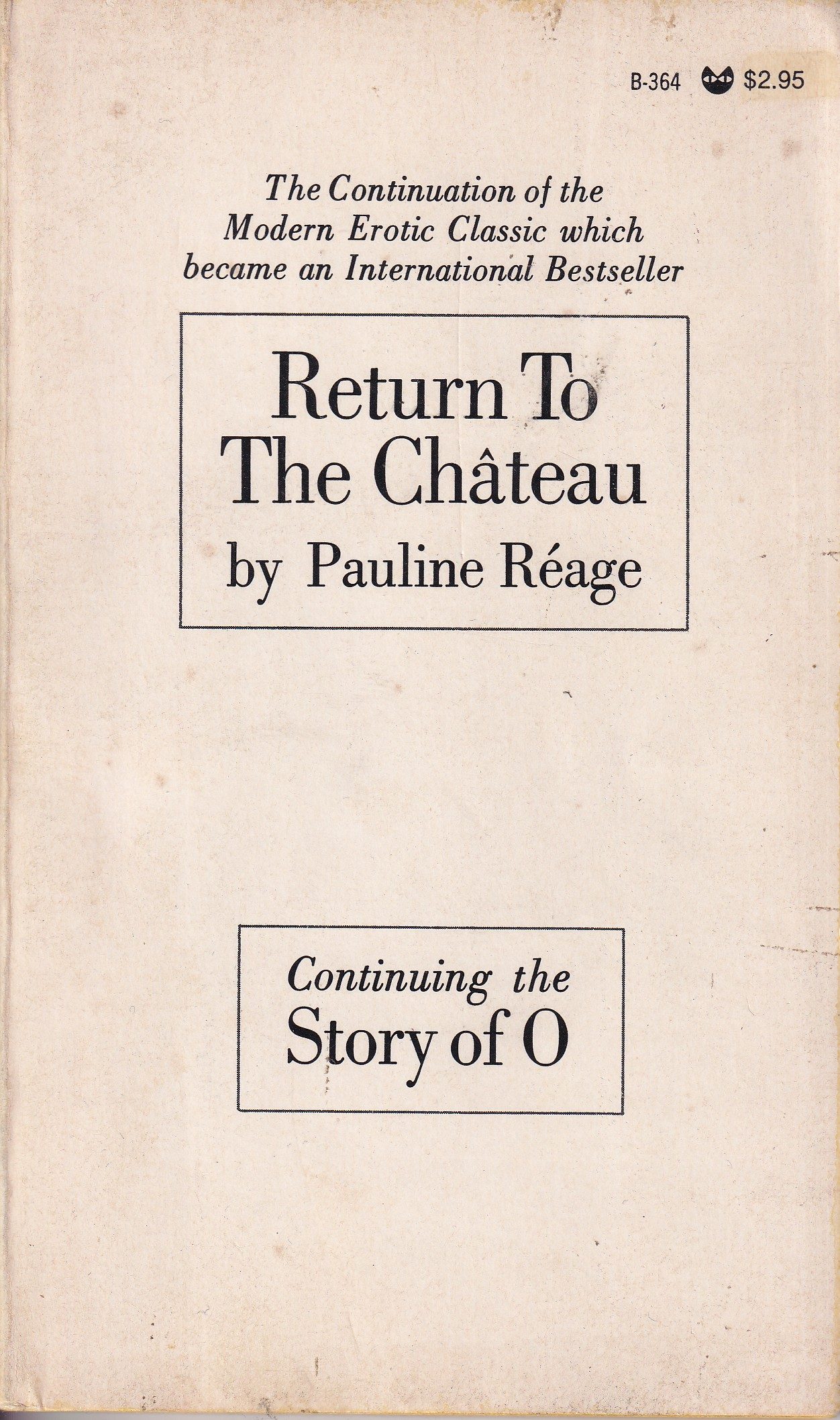 Return To The Chateau by Pauline Reage.